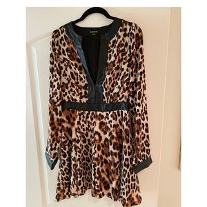 Leopard print elegant BEBE dress
